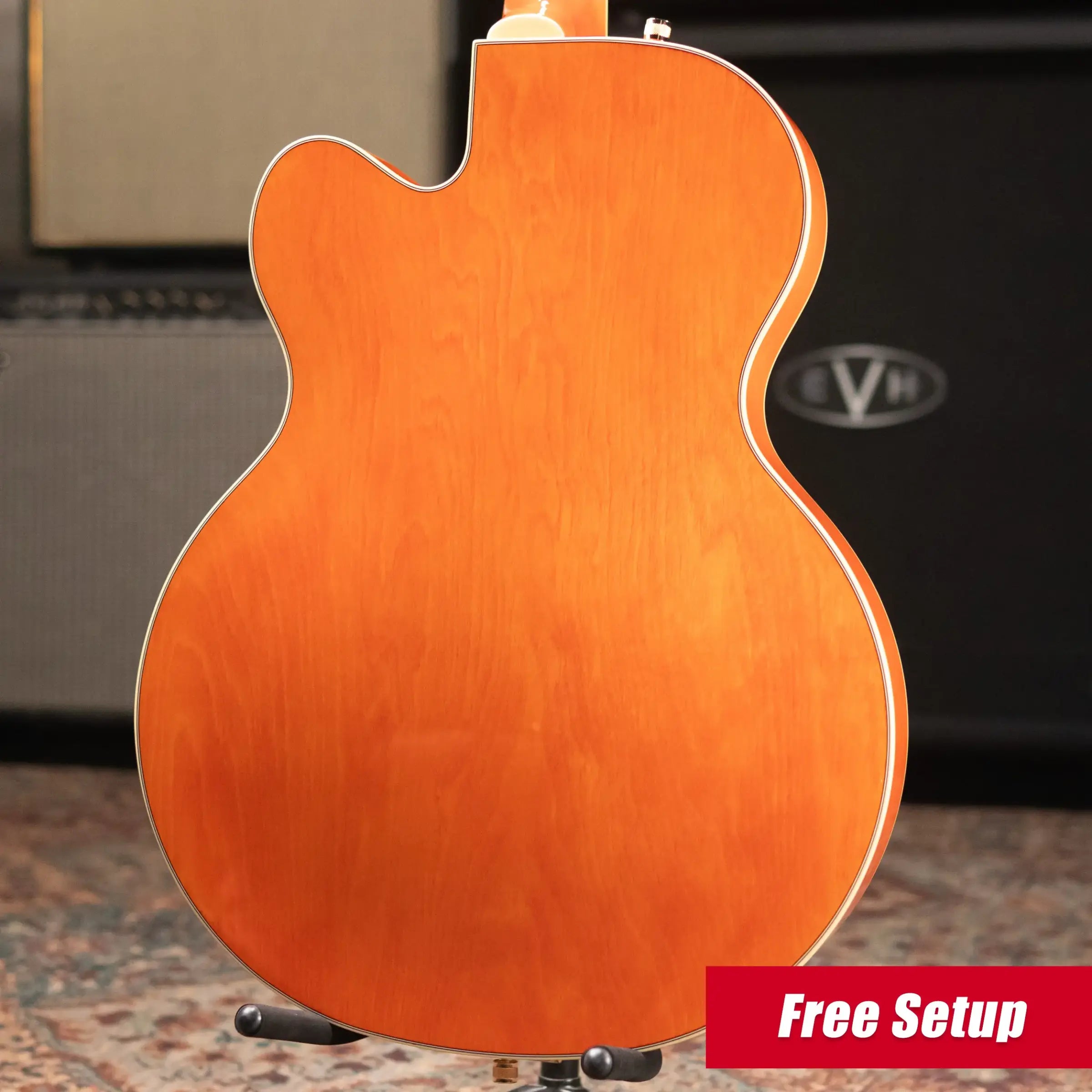Gretsch Synchromatic Nashville Hollow Body Single-Cut with Bigsby Electric Guitar - 50's Orange Stain with Hardshell Case