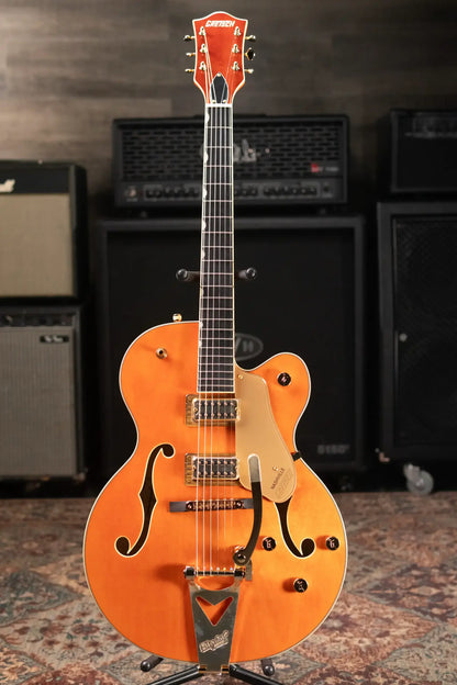 Gretsch Synchromatic Nashville Hollow Body Single-Cut with Bigsby Electric Guitar - 50's Orange Stain with Hardshell Case