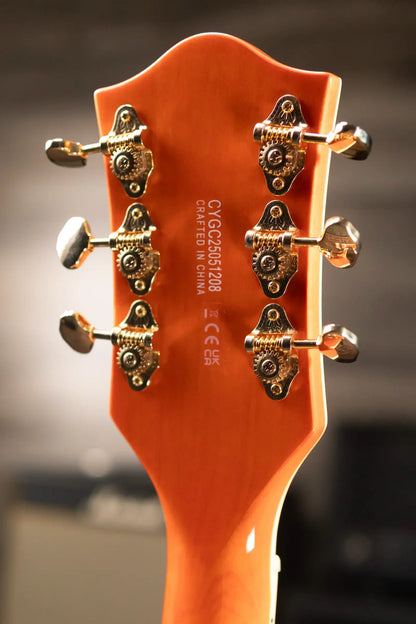 Gretsch Synchromatic Nashville Hollow Body Single-Cut with Bigsby Electric Guitar - 50's Orange Stain with Hardshell Case
