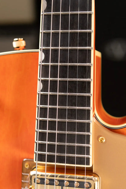 Gretsch Synchromatic Nashville Hollow Body Single-Cut with Bigsby Electric Guitar - 50's Orange Stain with Hardshell Case
