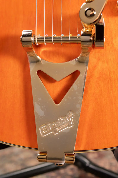 Gretsch Synchromatic Nashville Hollow Body Single-Cut with Bigsby Electric Guitar - 50's Orange Stain with Hardshell Case