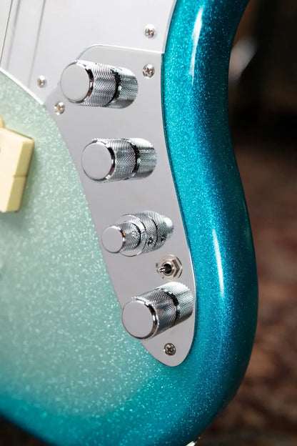 Fender Limited Player Plus X Blu Detiger Jazz Bass - Sky Burst Sparkle with Deluxe Gig Bag