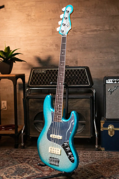 Fender Limited Player Plus X Blu Detiger Jazz Bass - Sky Burst Sparkle with Deluxe Gig Bag