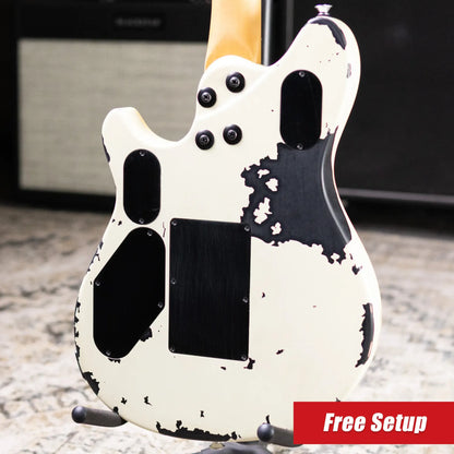 EVH Limited Edition Wolfgang Special Striped Series Electric Guitar - Distressed Ivory