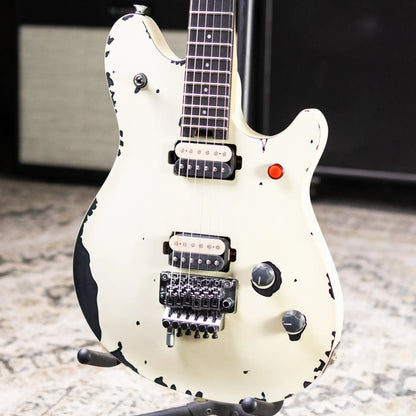 EVH Limited Edition Wolfgang Special Striped Series Electric Guitar - Distressed Ivory