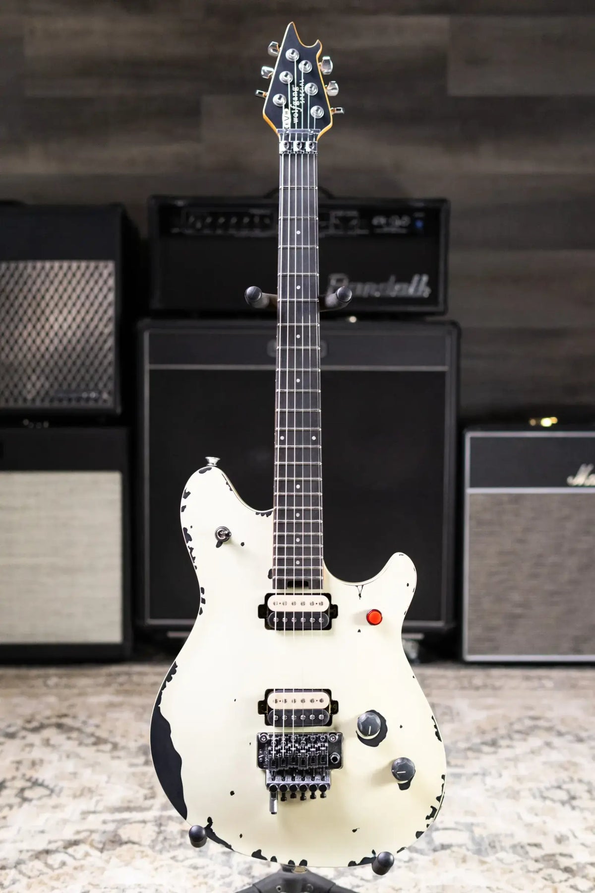 EVH Limited Edition Wolfgang Special Striped Series Electric Guitar - Distressed Ivory
