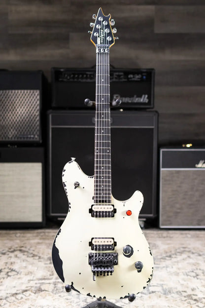 EVH Limited Edition Wolfgang Special Striped Series Electric Guitar - Distressed Ivory