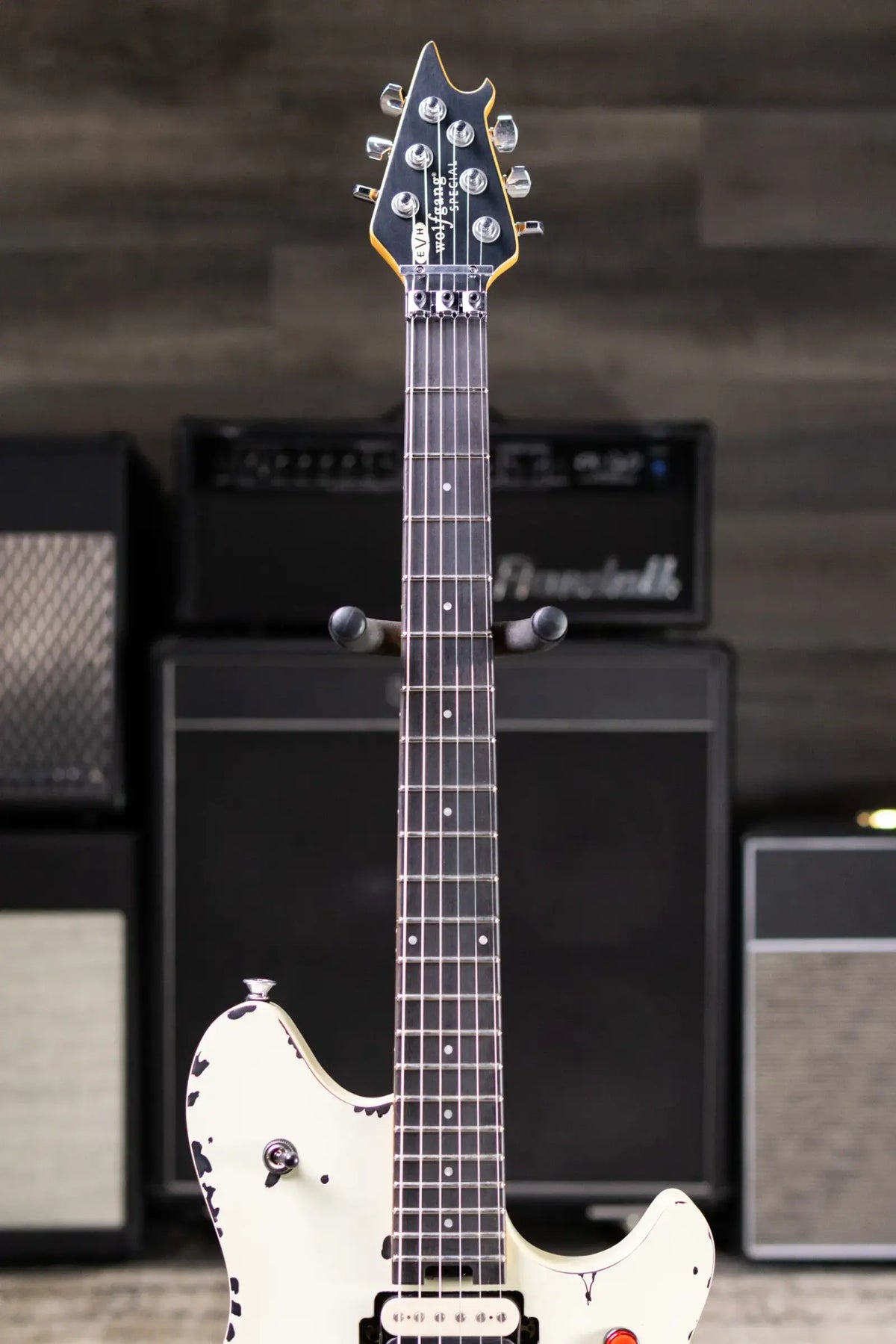 EVH Limited Edition Wolfgang Special Striped Series Electric Guitar - Distressed Ivory