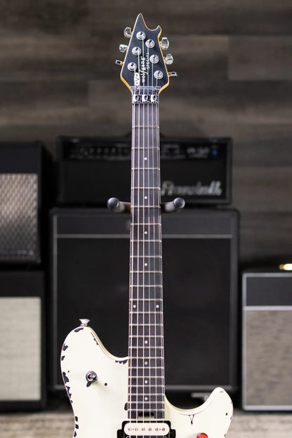 EVH Limited Edition Wolfgang Special Striped Series Electric Guitar - Distressed Ivory