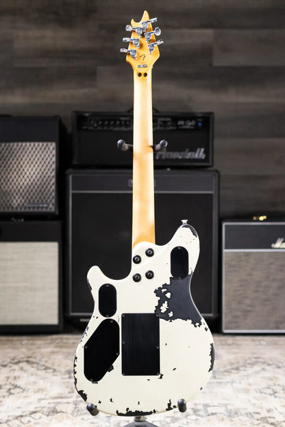 EVH Limited Edition Wolfgang Special Striped Series Electric Guitar - Distressed Ivory