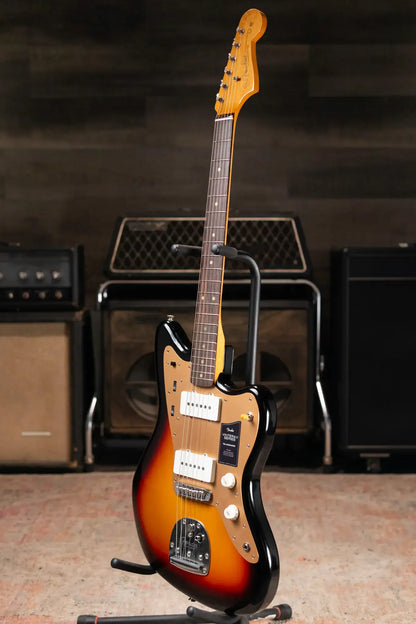 Fender Vintera II Road Worn '50s Jazzmaster Electric Guitar - 3-Color Sunburst with Hardshell Case