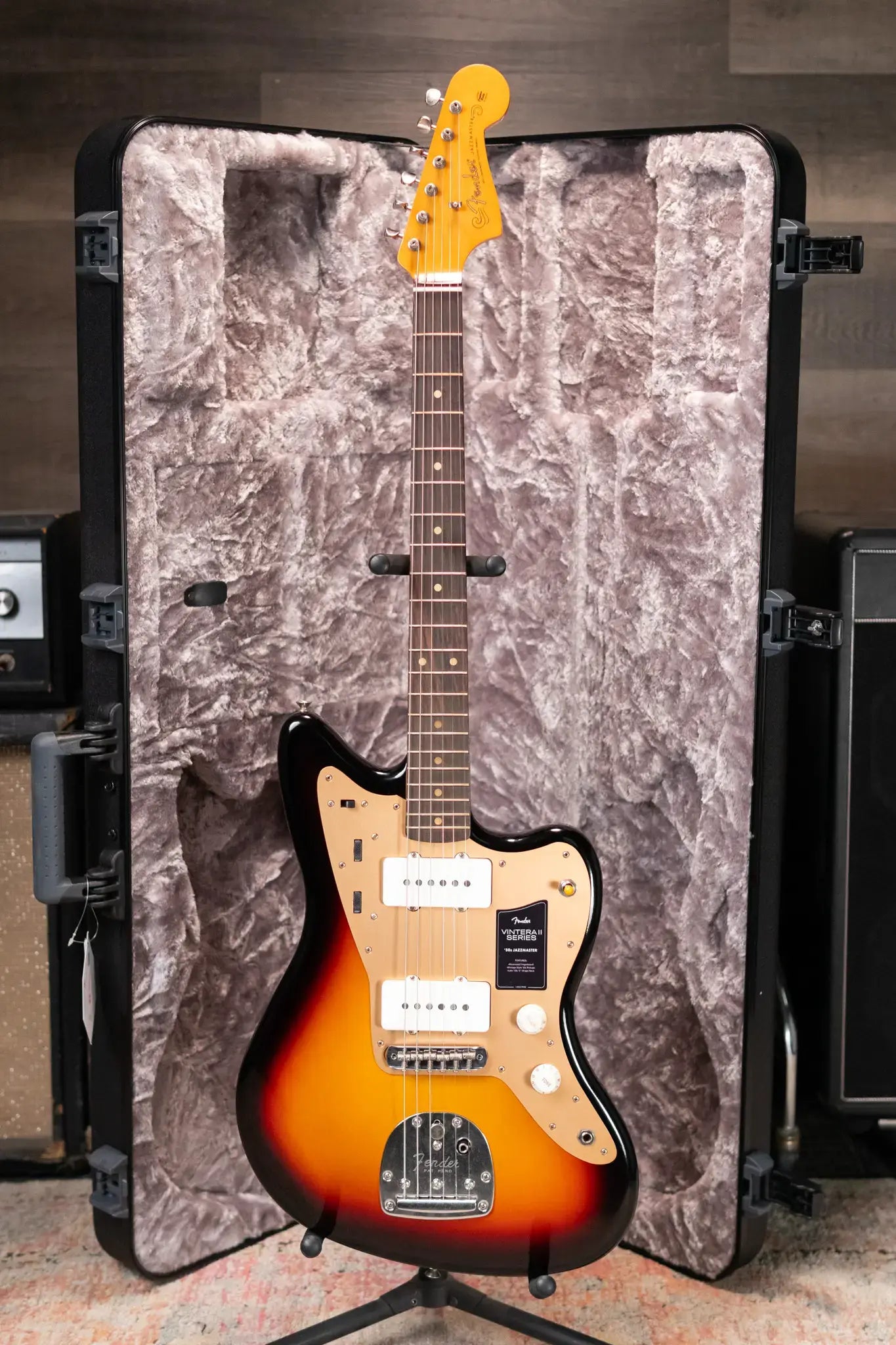Fender Vintera II Road Worn '50s Jazzmaster Electric Guitar - 3-Color Sunburst with Hardshell Case