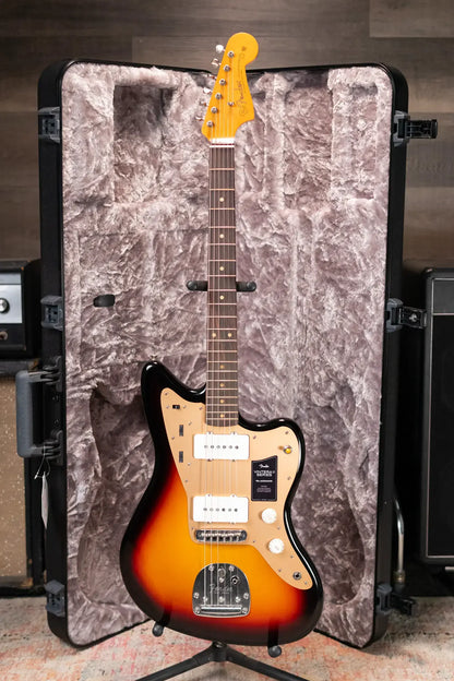 Fender Vintera II Road Worn '50s Jazzmaster Electric Guitar - 3-Color Sunburst with Hardshell Case