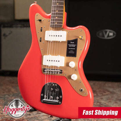 Fender Vintera II Road Worn '50s Jazzmaster Electric Guitar - Fiesta Red with Hardshell Case