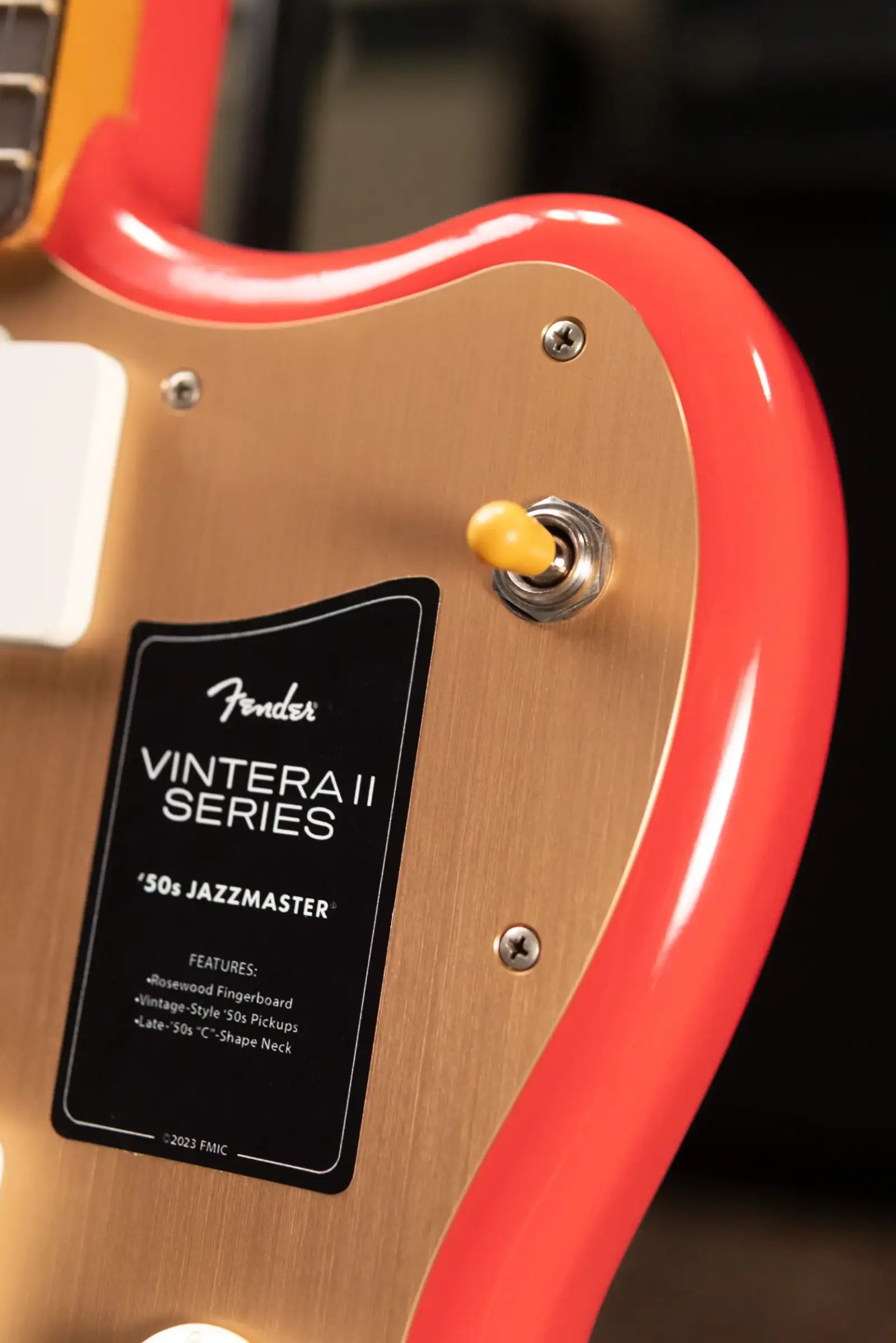 Fender Vintera II Road Worn '50s Jazzmaster Electric Guitar - Fiesta Red with Hardshell Case