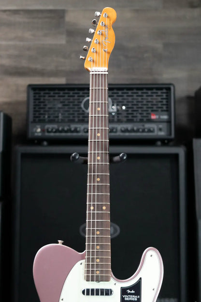 Fender Vintera II Road Worn '60s Telecaster Electric Guitar - Burgundy Mist Metallic with Hardshell Case