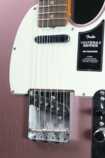 Fender Vintera II Road Worn '60s Telecaster Electric Guitar - Burgundy Mist Metallic with Hardshell Case