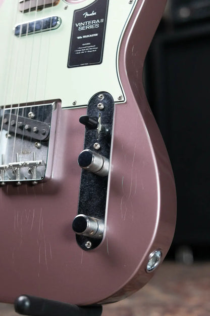 Fender Vintera II Road Worn '60s Telecaster Electric Guitar - Burgundy Mist Metallic with Hardshell Case