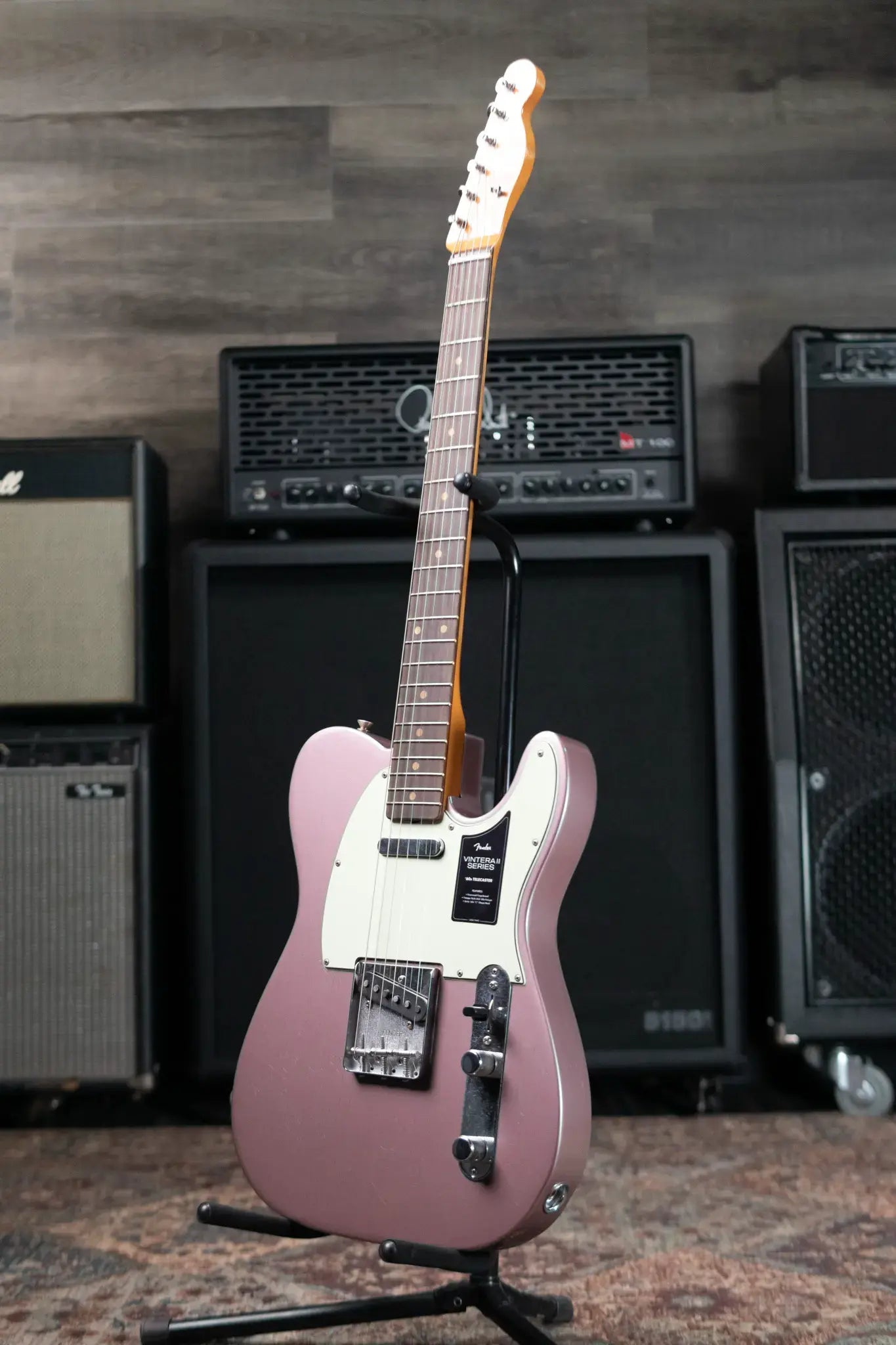 Fender Vintera II Road Worn '60s Telecaster Electric Guitar - Burgundy Mist Metallic with Hardshell Case