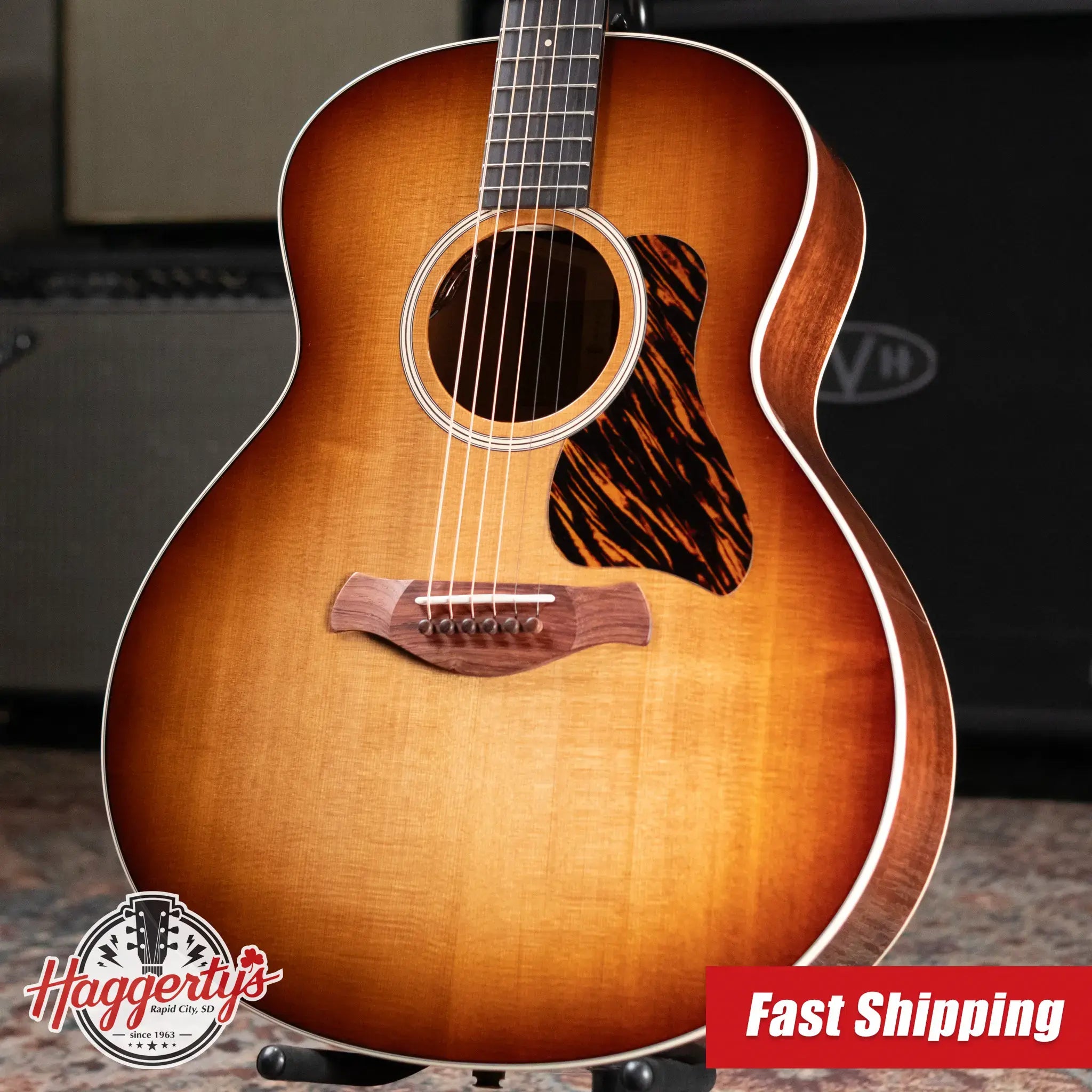 Taylor Gold Label 514e Super Auditorium Acoustic/Electric Guitar - Sunburst with Firestripe Pickguard and Hardshell Case - Demo