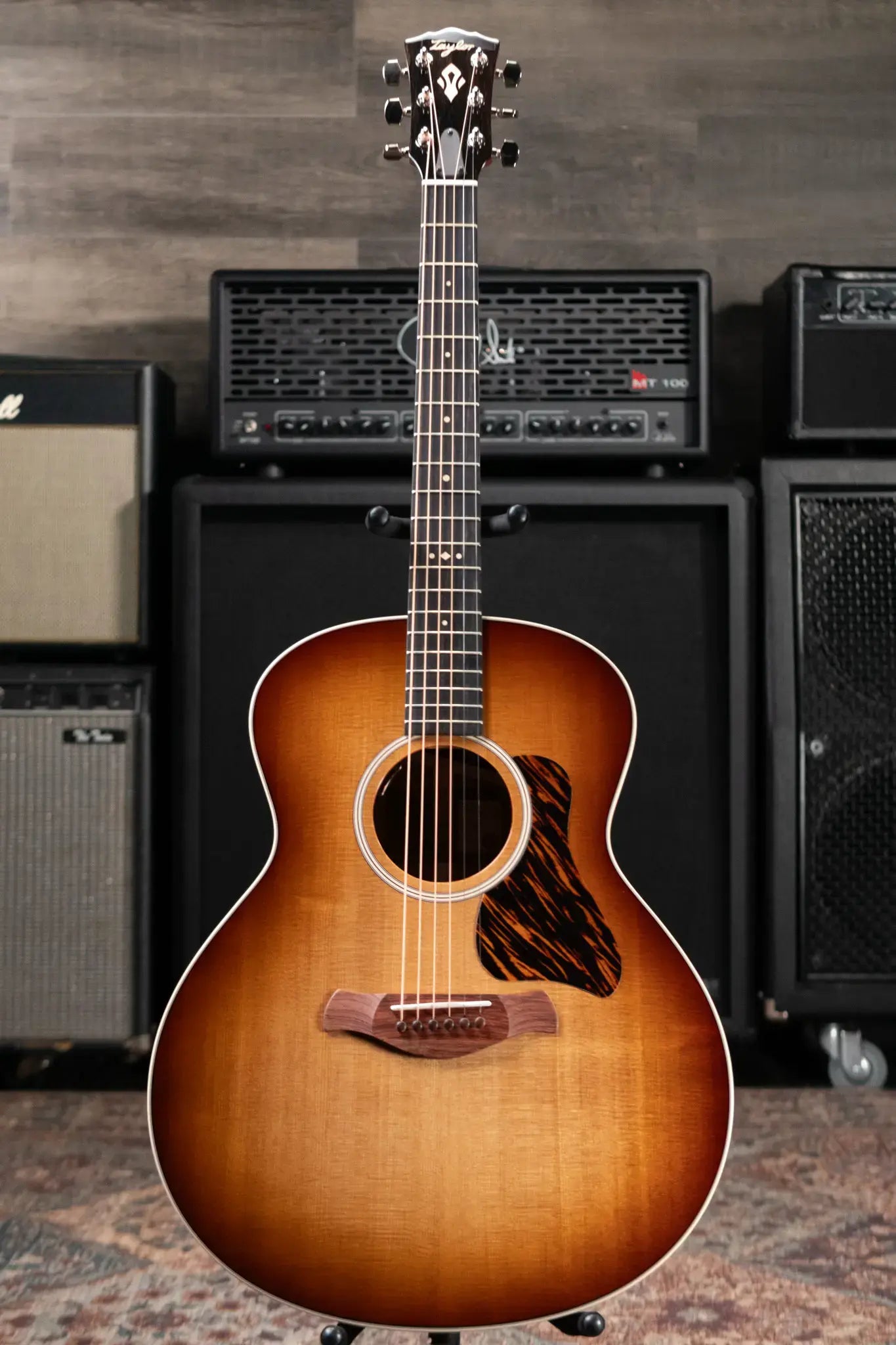 Taylor Gold Label 514e Super Auditorium Acoustic/Electric Guitar - Sunburst with Firestripe Pickguard and Hardshell Case - Demo