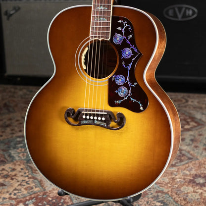 Gibson SJ-200 Elegant Koa Acoustic/Electric Guitar - Honey Burst with Hardshell Case