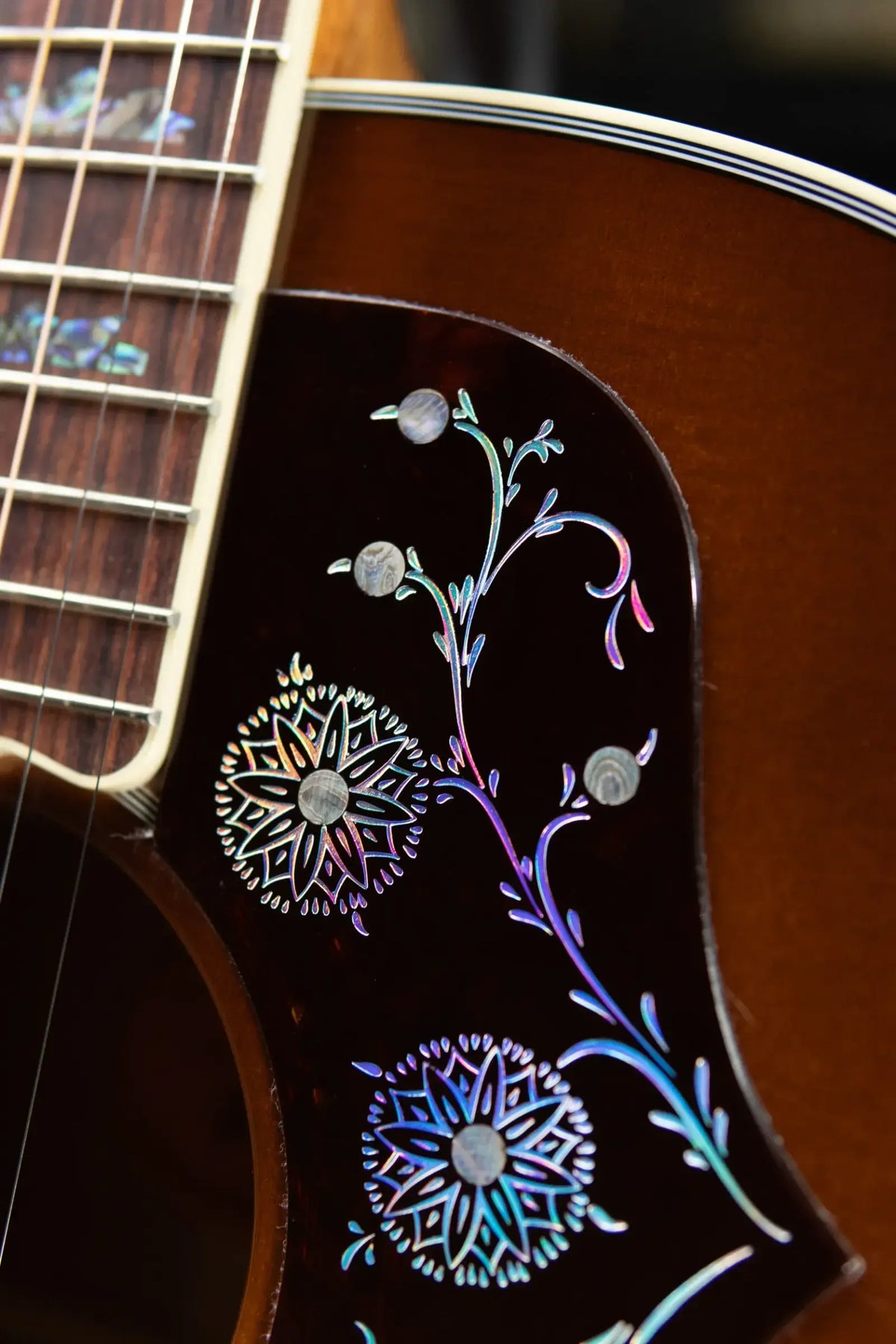 Gibson SJ-200 Elegant Koa Acoustic/Electric Guitar - Honey Burst with Hardshell Case