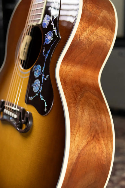 Gibson SJ-200 Elegant Koa Acoustic/Electric Guitar - Honey Burst with Hardshell Case