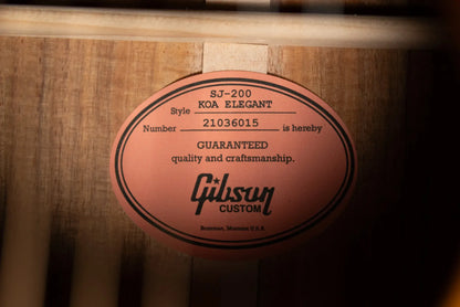 Gibson SJ-200 Elegant Koa Acoustic/Electric Guitar - Honey Burst with Hardshell Case