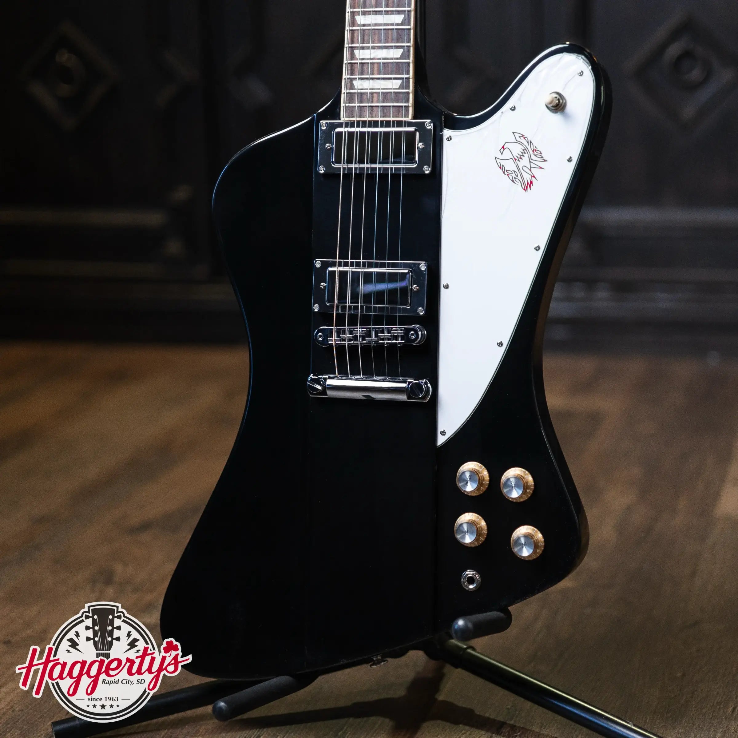 Gibson Firebird Platypus Electric Guitar - Ebony with Hardshell Case