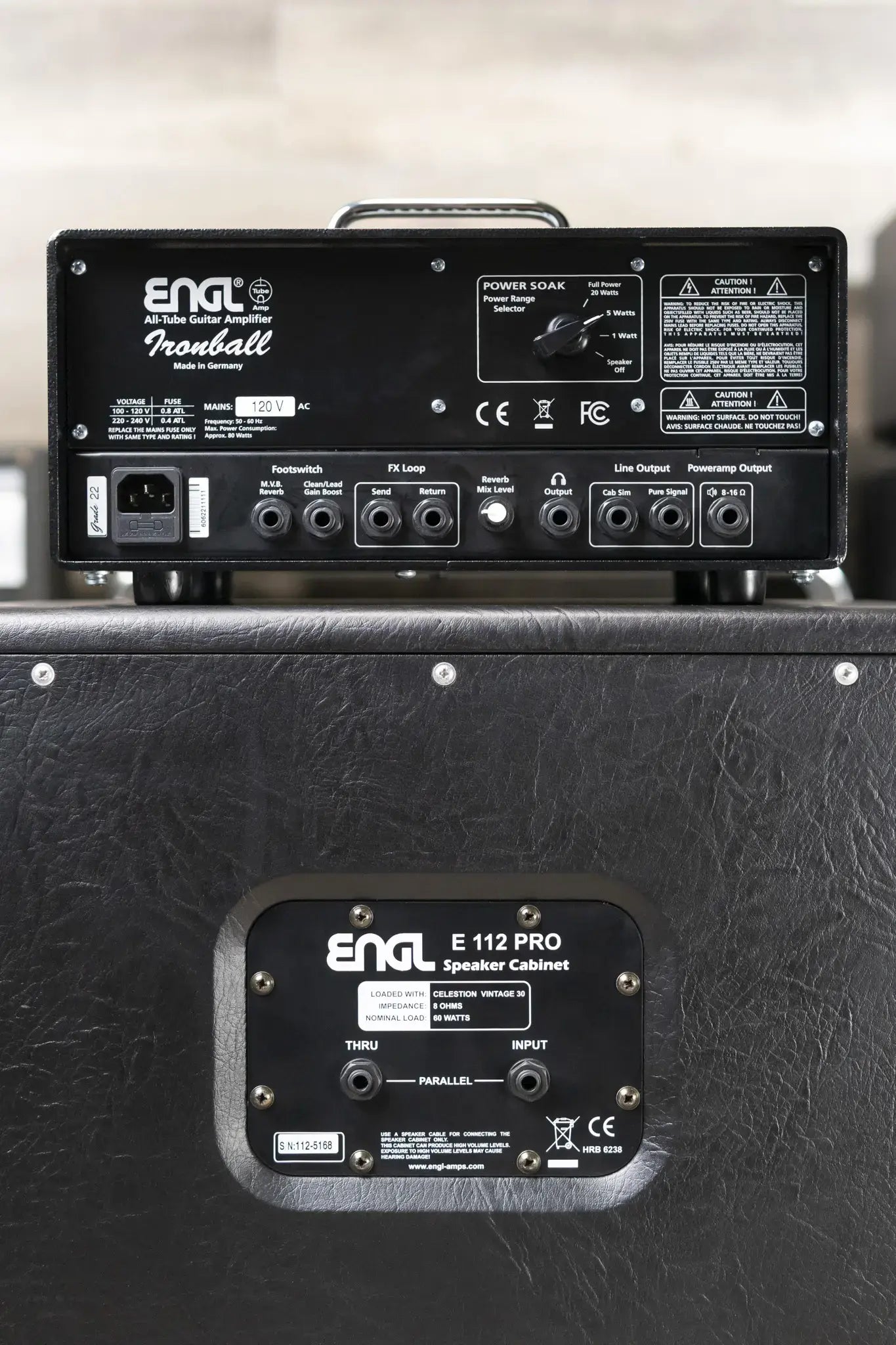 ENGL 20-Watt Ironball Head and 1x12” 60-Watt Cabinet - Used