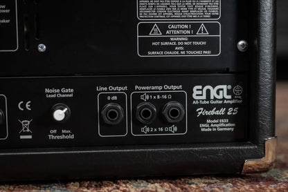 ENGL Fireball 25 E633 2-Channel 25 Watt Guitar Tube Amp Head - Black - Used