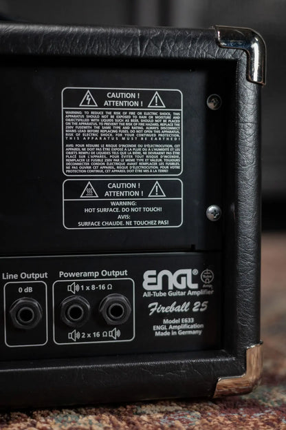 ENGL Fireball 25 E633 2-Channel 25 Watt Guitar Tube Amp Head - Black - Used