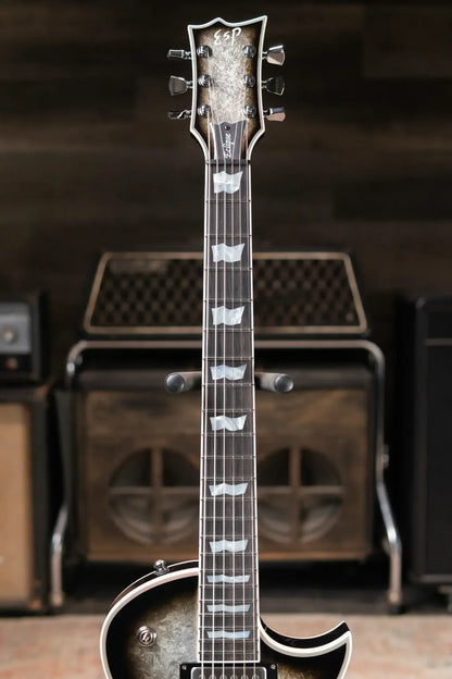 ESP Custom Shop Original Series Eclipse Electric Guitar - Silver Liquid Metal Burst with Hardshell Case