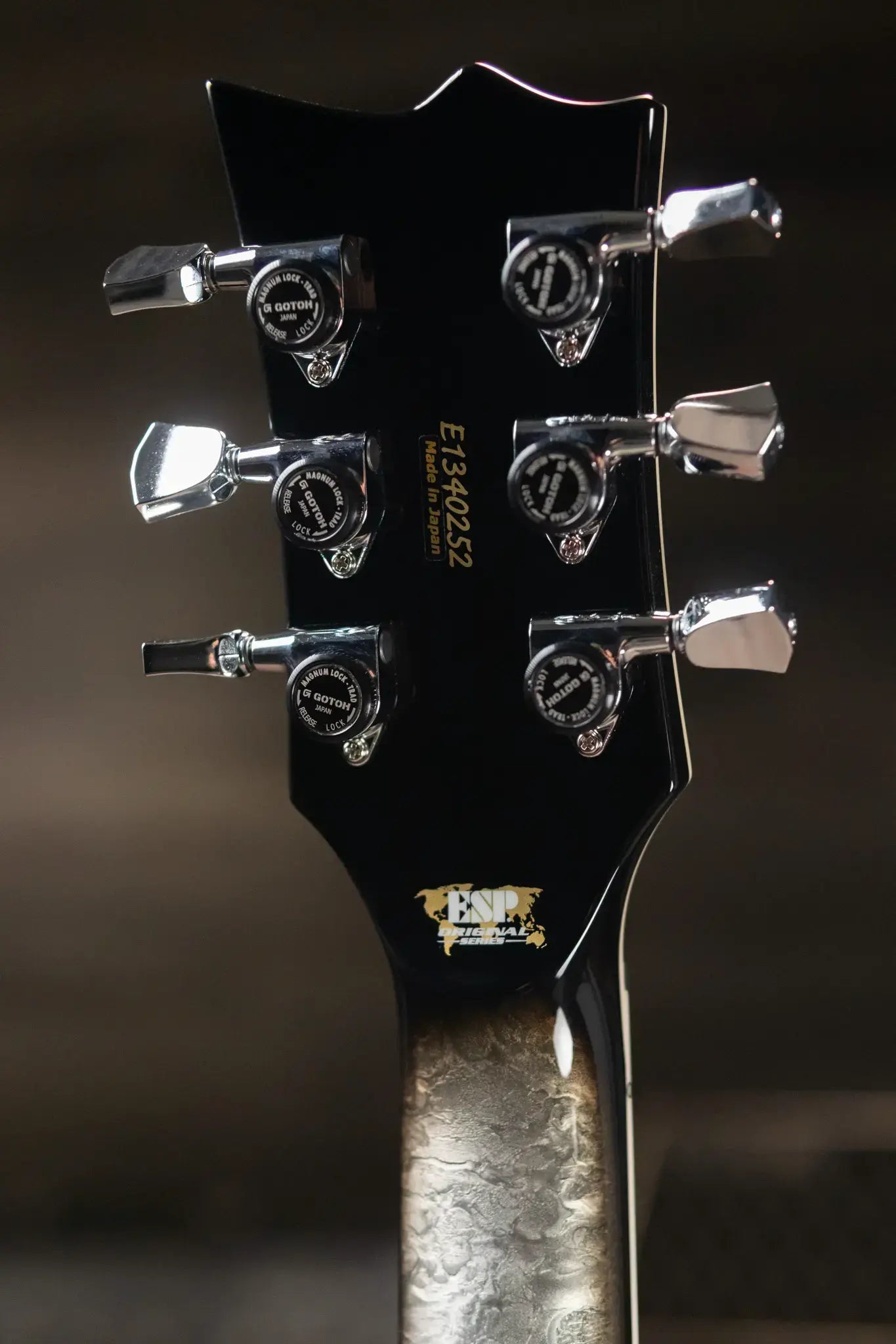 ESP Custom Shop Original Series Eclipse Electric Guitar - Silver Liquid Metal Burst with Hardshell Case