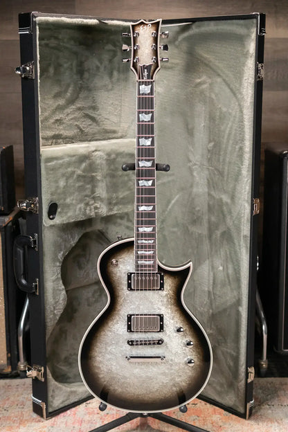 ESP Custom Shop Original Series Eclipse Electric Guitar - Silver Liquid Metal Burst with Hardshell Case