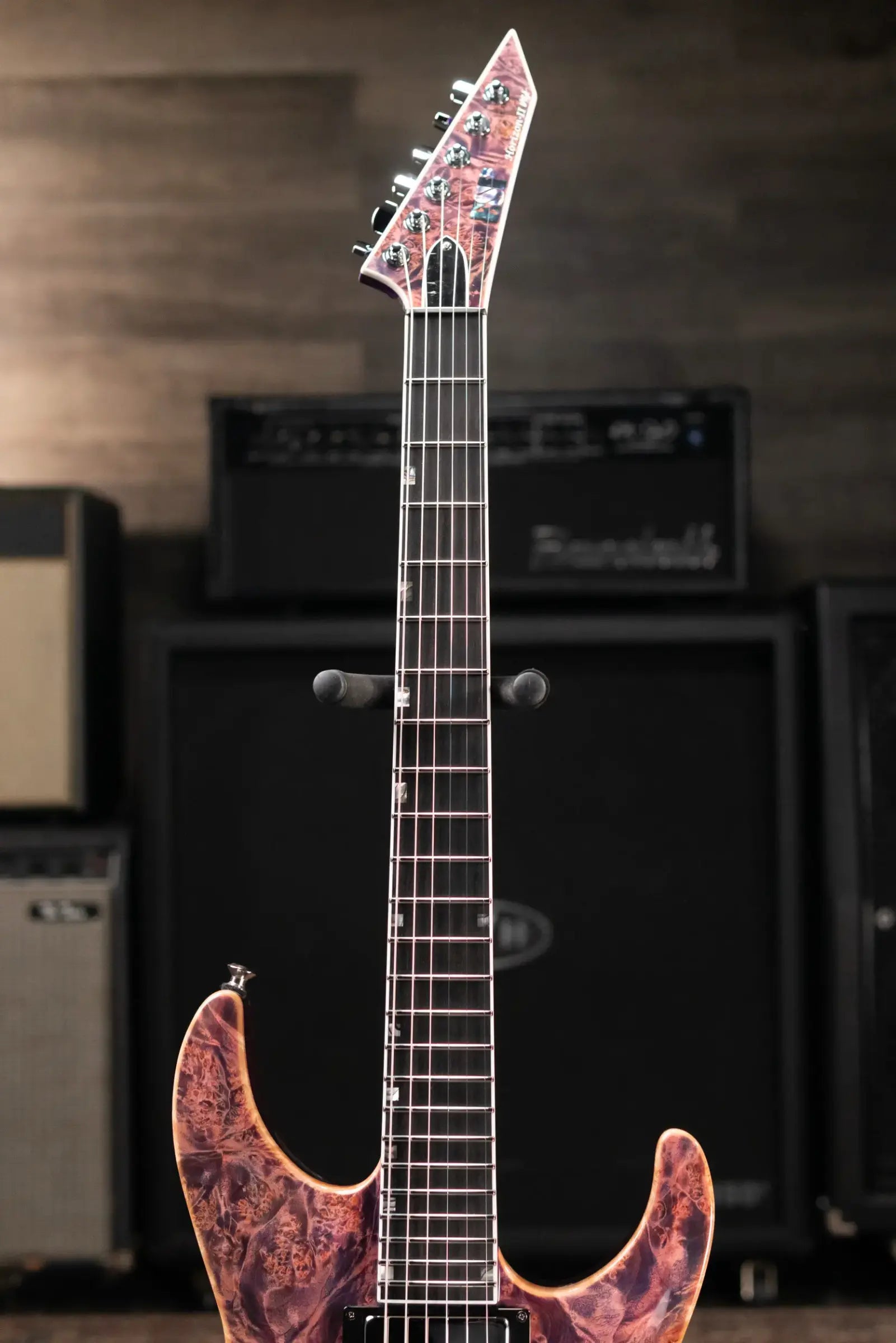 ESP Custom Shop USA Limited Edition Horizon II Electric Guitar - Pink Carmine with Hardshell Case