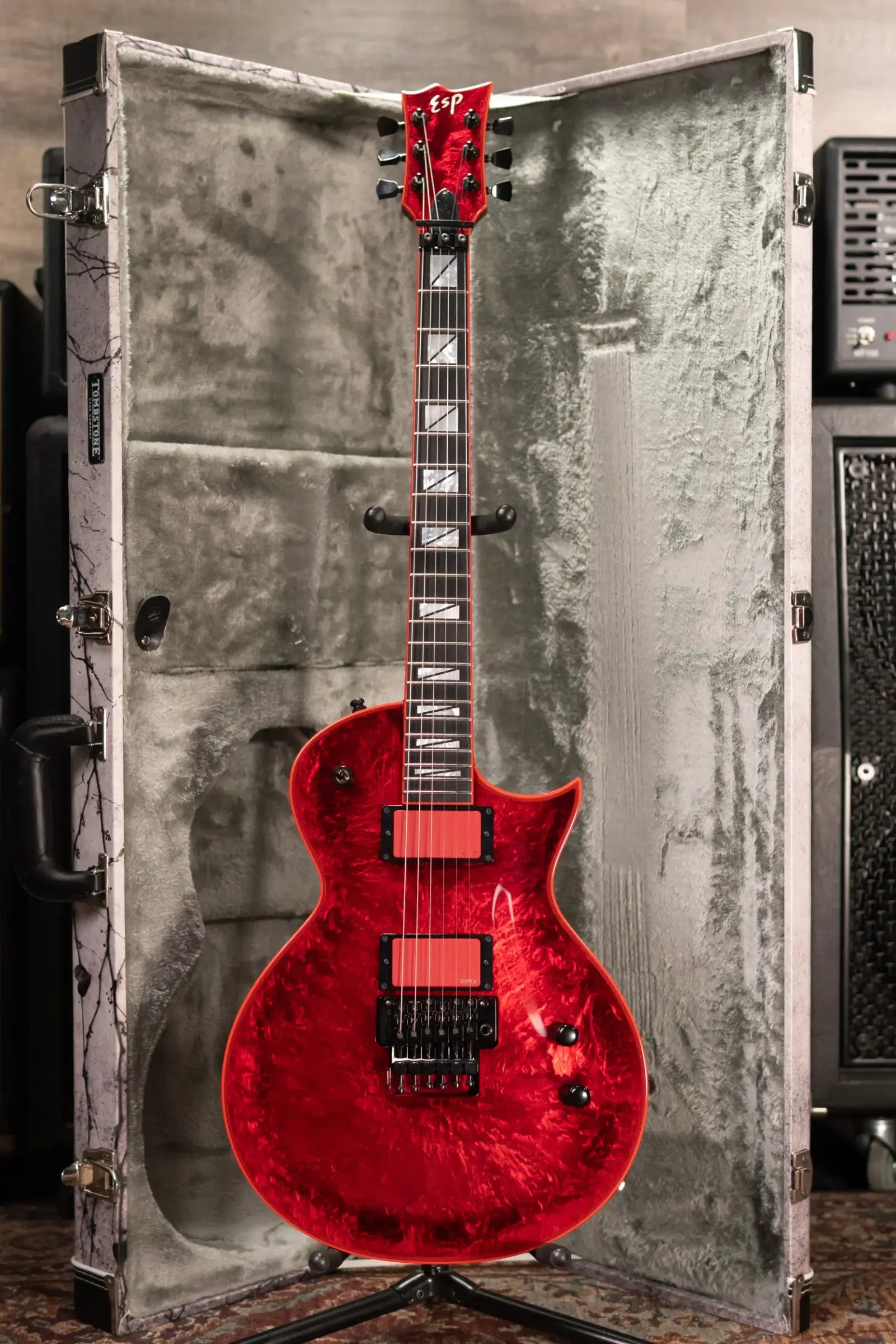 ESP Gary Holt EC FR Electric Guitar - Liquid Metal Lava with Tombstone Hardshell Case - Used