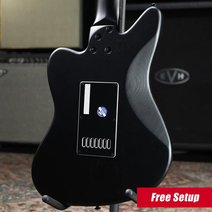 ESP LTD Alex Wade XJ Signature 7-String Baritone Electric Guitar - Black Satin with Hardshell Case