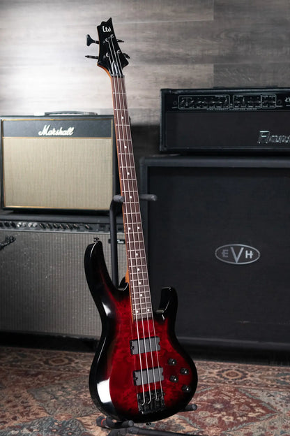 ESP LTD B-204DX Electric Bass - Red Burst