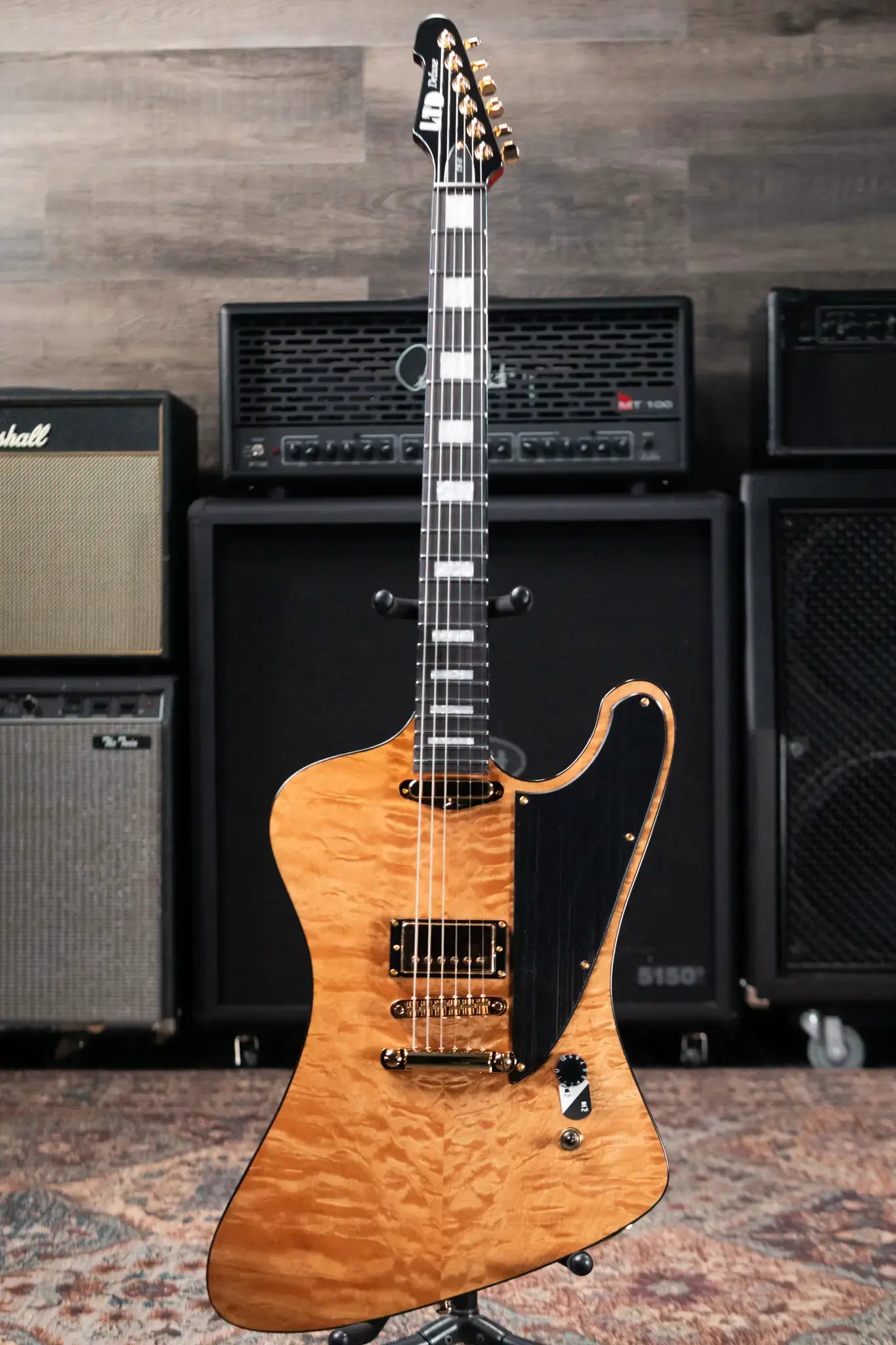 ESP LTD Caleb Shomo CS-II Phoenix Signature Electric Guitar - Vintage Natural with Hardshell Case