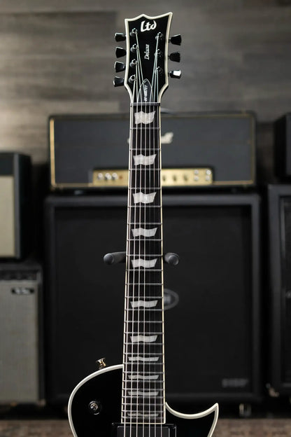 ESP LTD EC-1007ET Deluxe 7-String Electric Guitar - Black with Gig Bag - Used