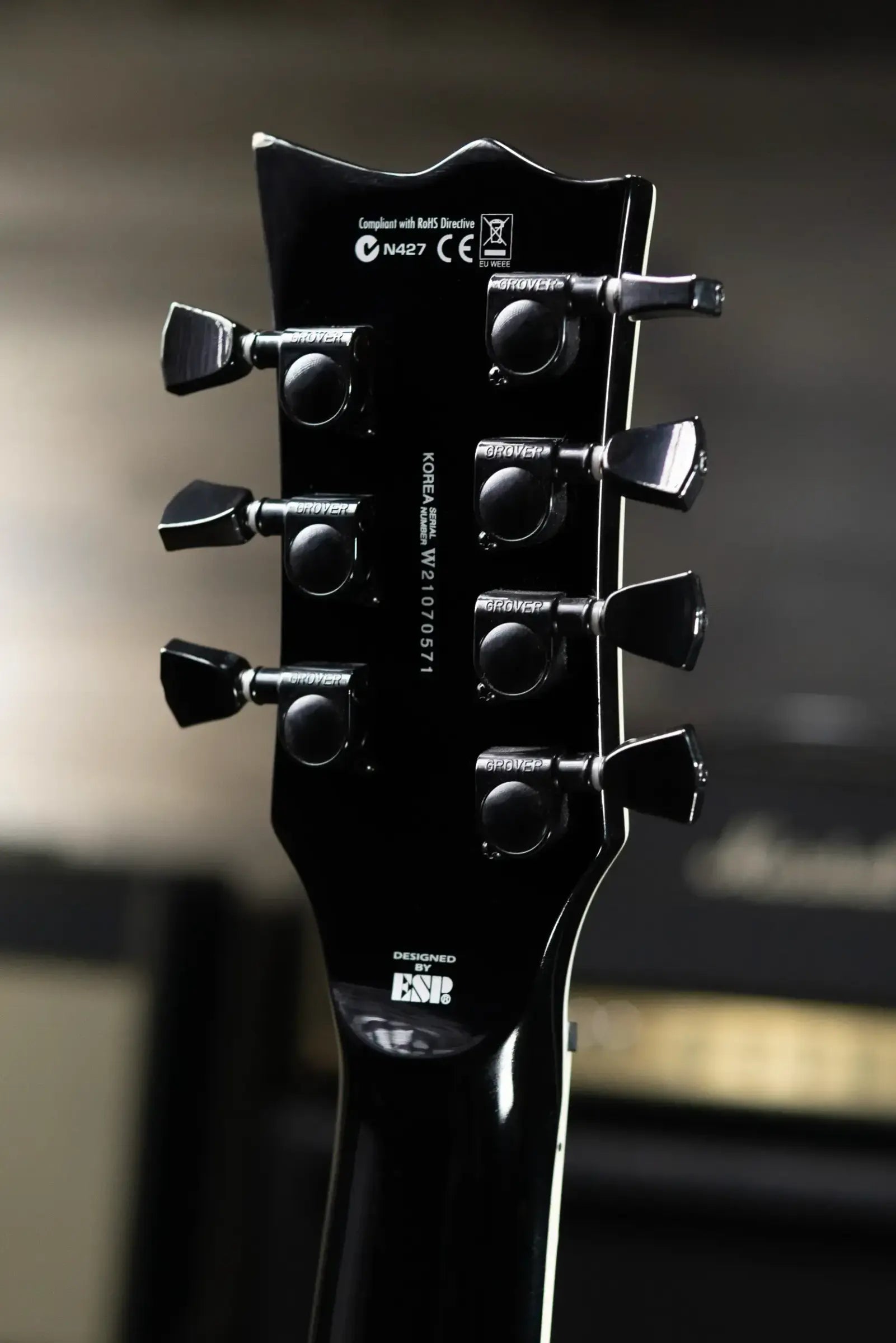ESP LTD EC-1007ET Deluxe 7-String Electric Guitar - Black with Gig Bag - Used