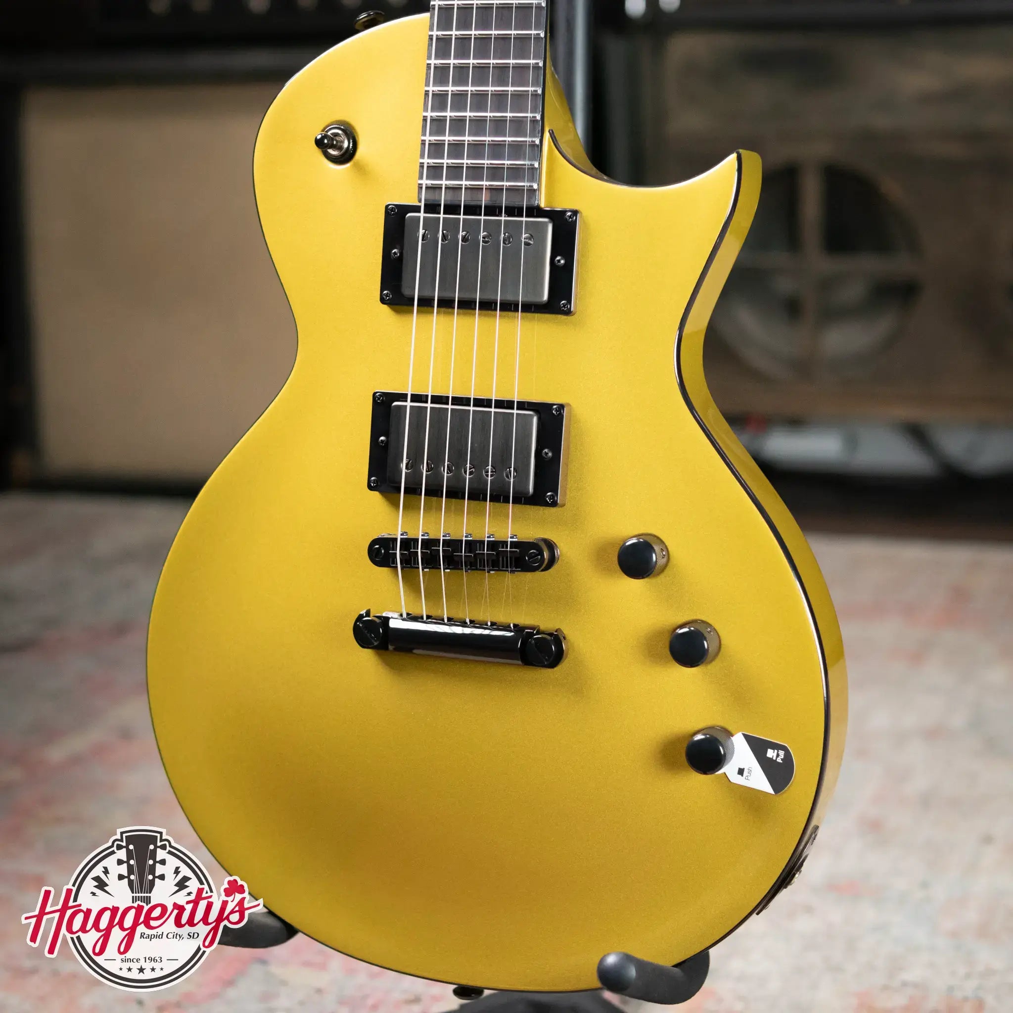 ESP LTD EC-2025 50th Anniversary Electric Guitar - Metallic Gold with Hardshell Case