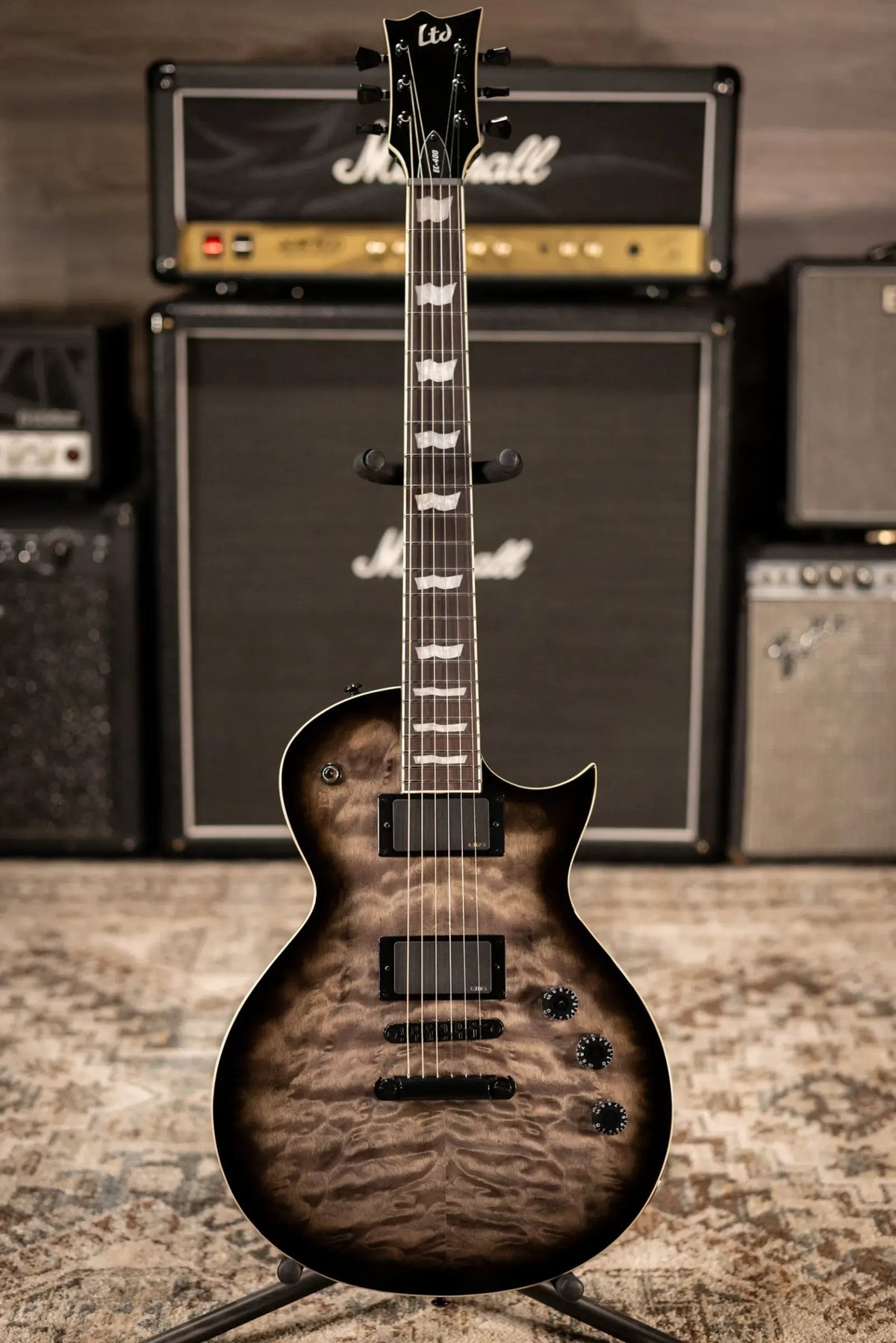 ESP LTD EC-400 QM Electric Guitar - See Thru Black Sunburst