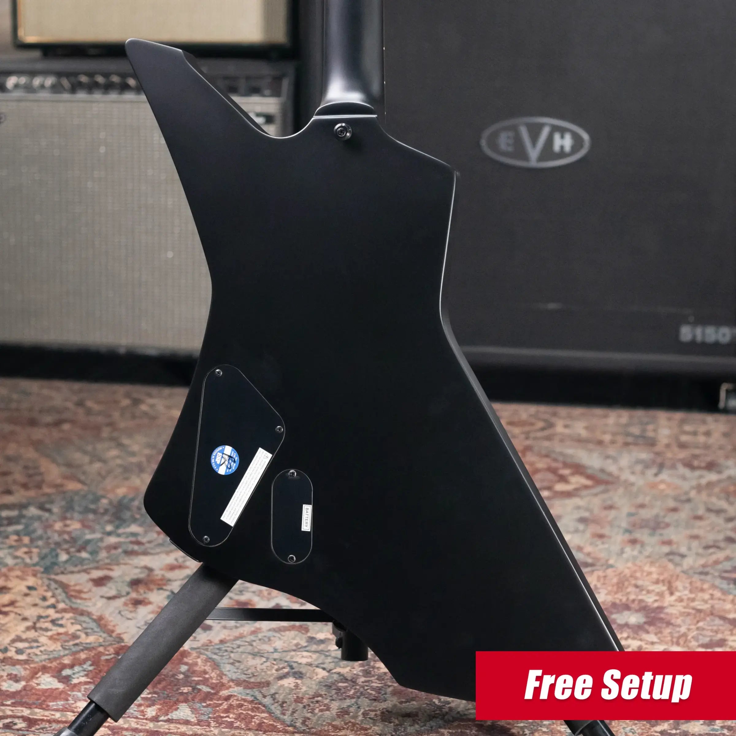 ESP LTD James Hetfield Signature Snakebyte Electric Guitar - Satin Black with Hardshell Case