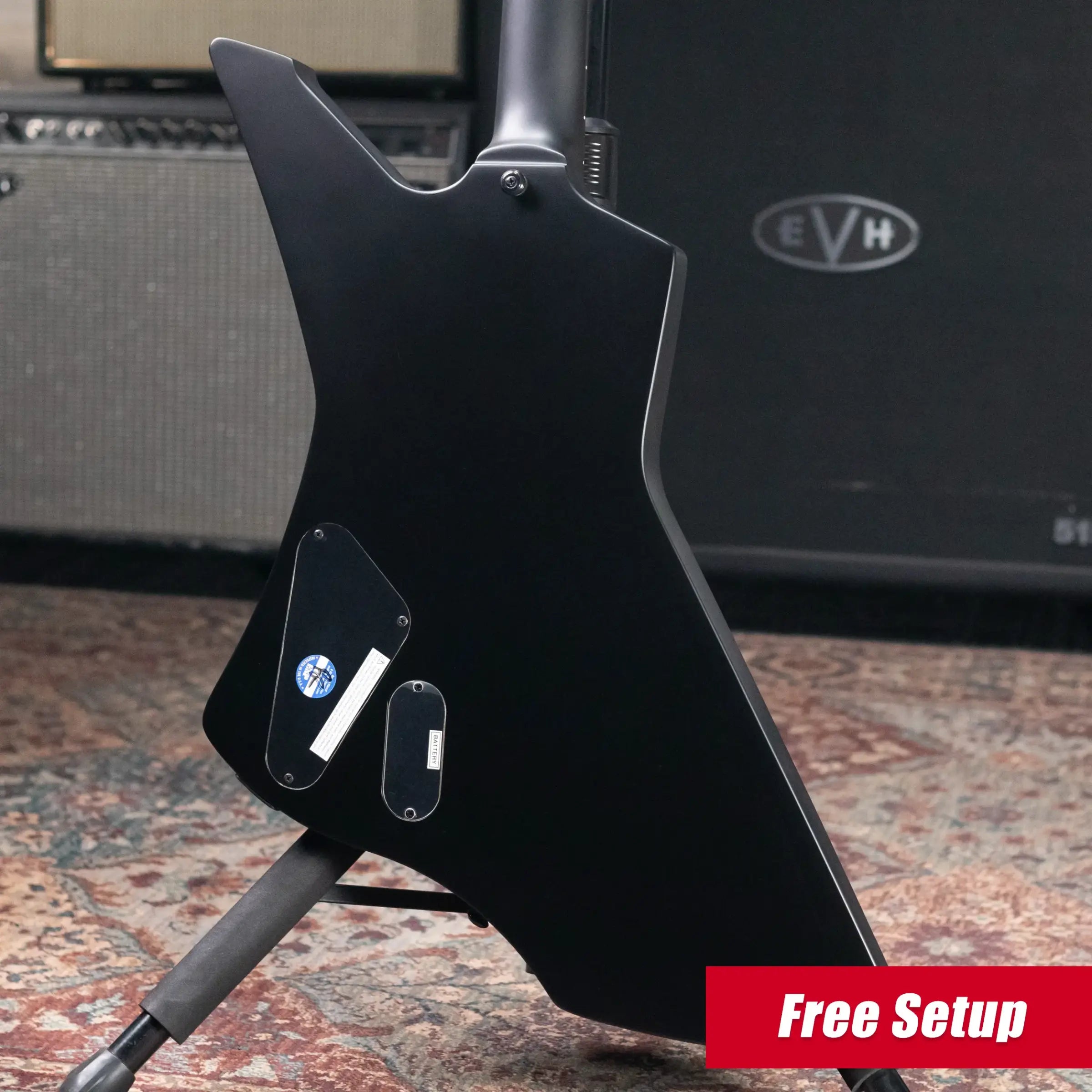 ESP LTD James Hetfield Signature Snakebyte Electric Guitar - Satin Black with Hardshell Case