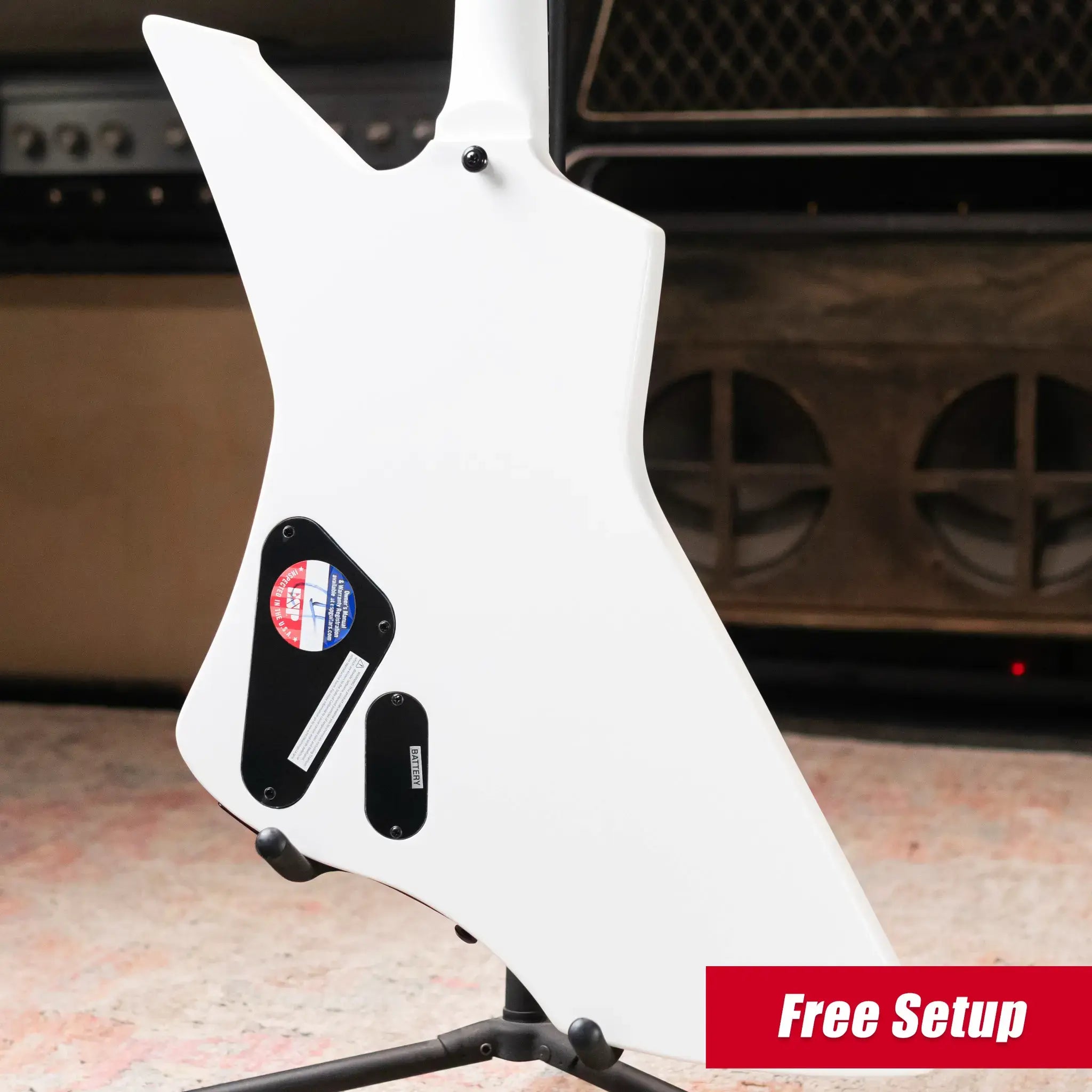 ESP LTD James Hetfield Signature Snakebyte Electric Guitar - Snow White with Hardshell Case