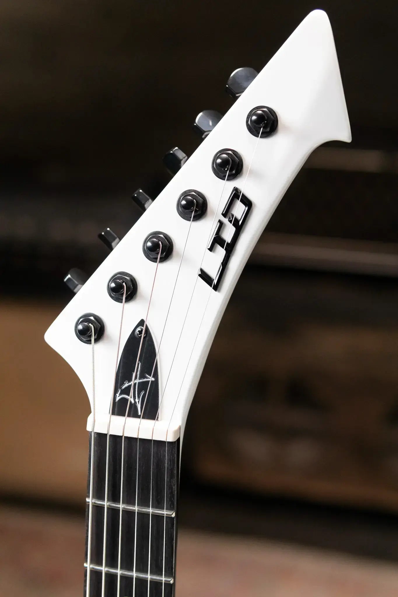 ESP LTD James Hetfield Signature Snakebyte Electric Guitar - Snow White with Hardshell Case