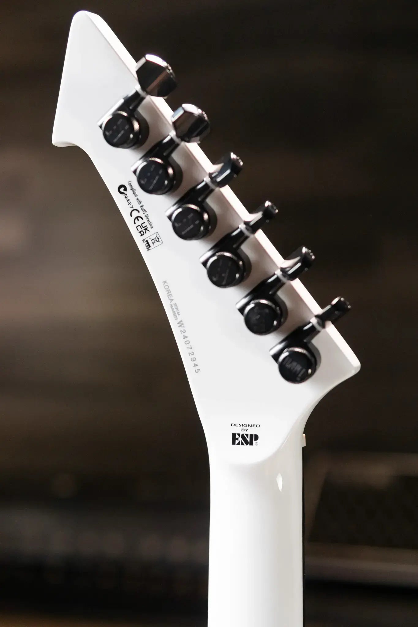 ESP LTD James Hetfield Signature Snakebyte Electric Guitar - Snow White with Hardshell Case